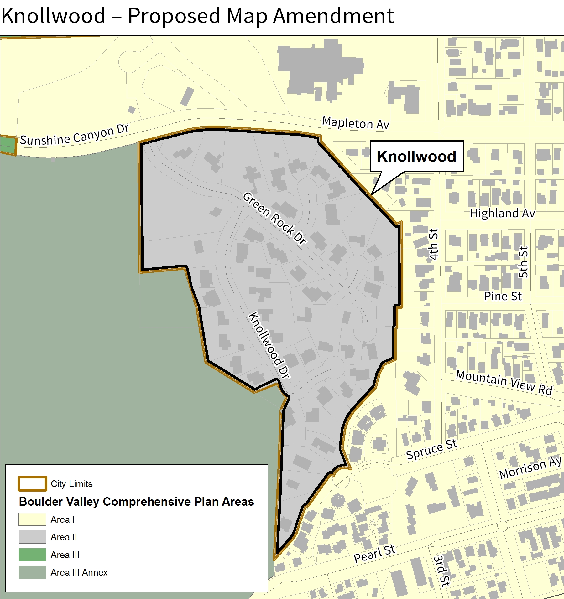 Proposed Planning Area Designation: Area II