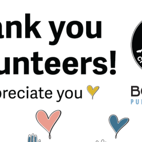 Thank you volunteers! We appreciate you!
